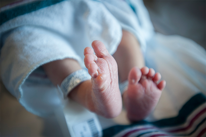 an infant's feet