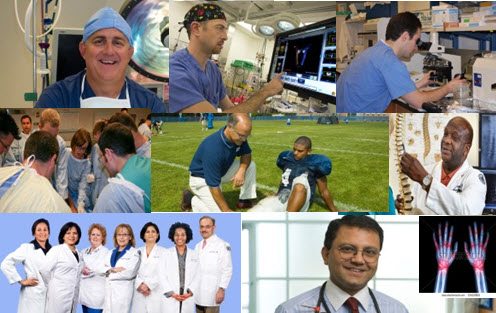 photo mosaic with many doctors