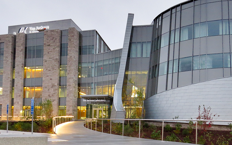 The exterior of the Jackson Lab for Genomic Medicine